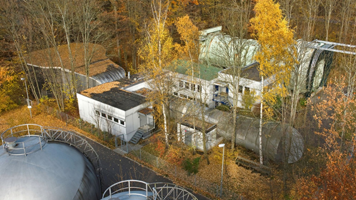 Luftbild Gebäude Laminarwindkanal